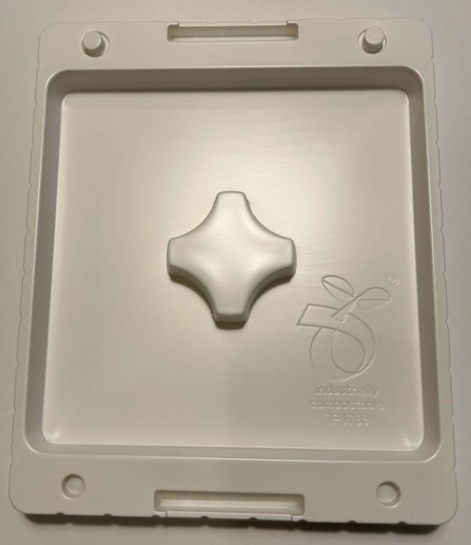 Certifierad bioplast med The Seedling-logo